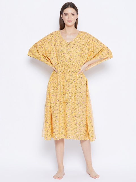 

Hypernation Yellow Printed Nightdress