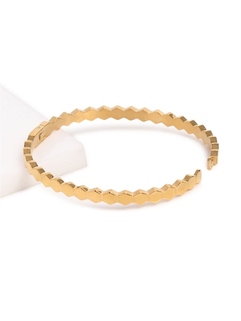 

Mikoto by FableStreet Women Gold-Plated Fine Cute Glossy Bangle-Style Bracelet