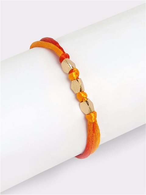 

Mikoto by FableStreet Women Red Brass Gold-Plated Wraparound Bracelet
