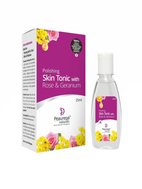 

Peaurega Naturals Unisex Polishing Skin Tonic with Rose and Geranium- 25 ml, Purple