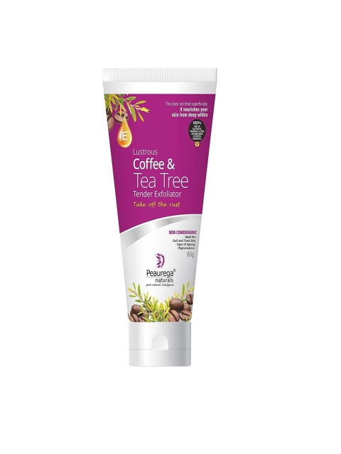 

Peaurega Naturals Coffee & Tea Tree Tender Exfoliator Face Scrub 60g, Purple