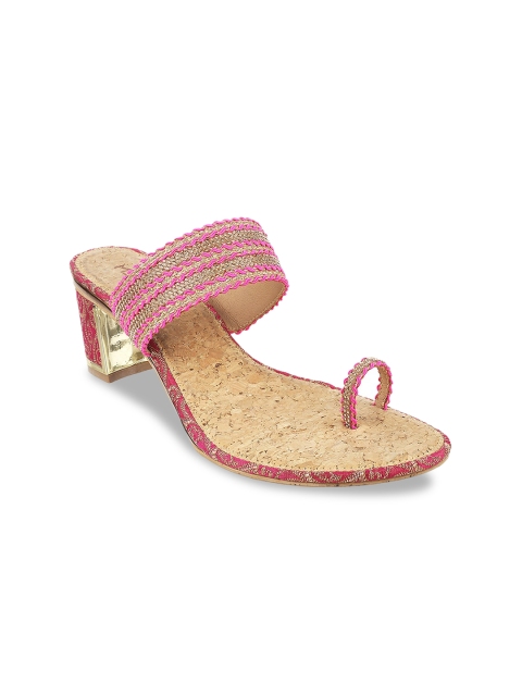 

Metro Pink Block Sandals