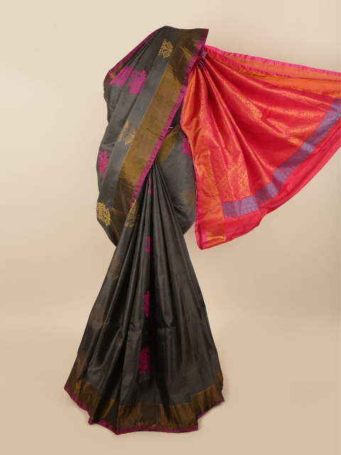 

Pothys Grey & Pink Woven Design Zari Pure Silk Saree
