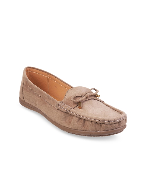 

Mochi Women Beige Textured Ballerinas with Bows Flats