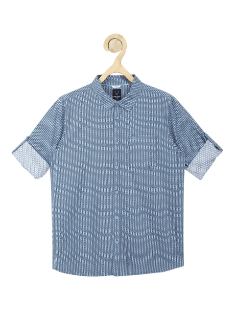 

Allen Solly Junior Boys Blue Slim Fit Opaque Printed Casual Shirt