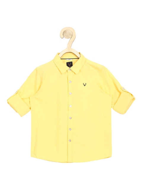 

Allen Solly Junior Boys Yellow Slim Fit Opaque Casual Shirt
