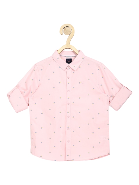 

Allen Solly Junior Boys Pink Slim Fit Opaque Printed Casual Shirt