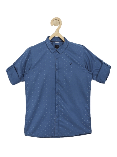 

Allen Solly Junior Boys Blue Slim Fit Opaque Printed Casual Shirt