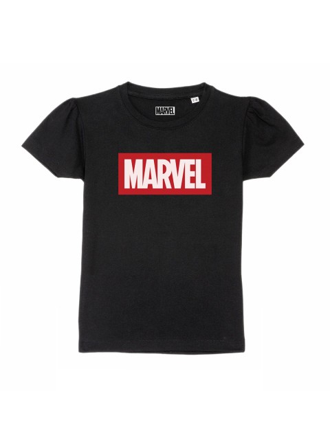 

Marvel by Wear Your Mind Girls Black Marvel Avengers Printed T-shirt