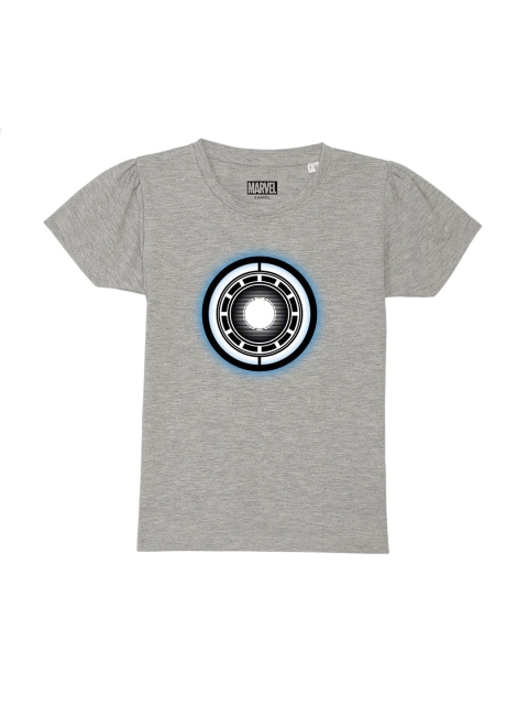 

Marvel by Wear Your Mind Girls Grey Iron Man Printed T-shirt