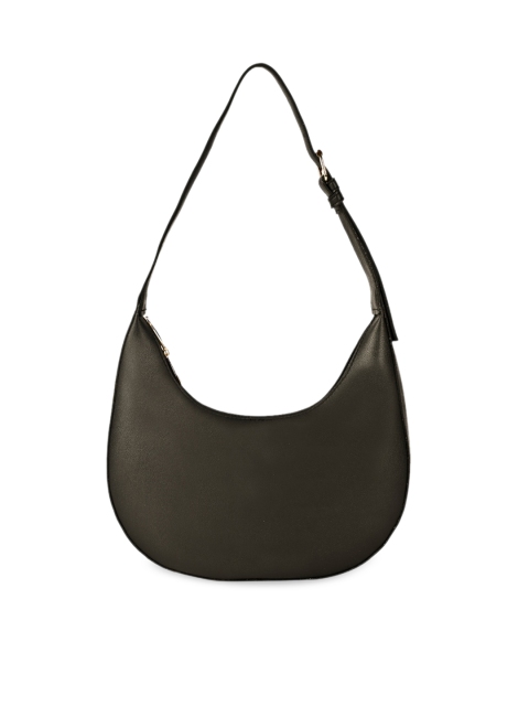 

SASSAFRAS Black Structured Hobo Bag