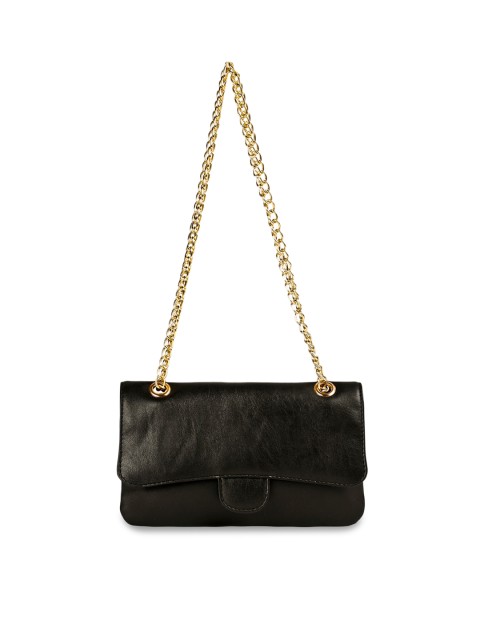 

SASSAFRAS Black Structured Shoulder Bag