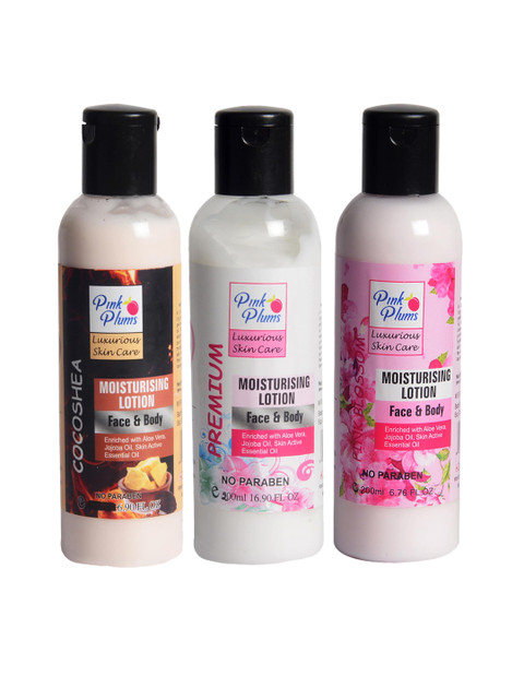 

Pink Plums Set of 3 Cocoshea - Blossom & Premium Body Lotions, Multi