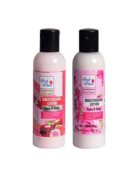 

Pink Plums Pack of 2 Face & Body Moisturising Lotion 200ml Each, Multi