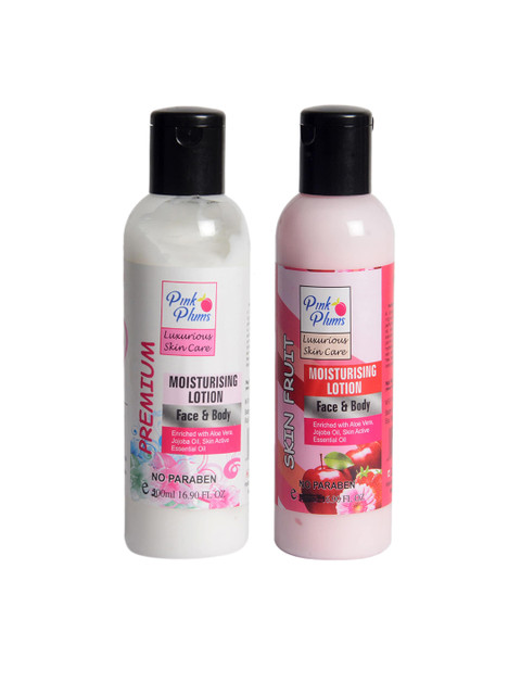 

Pink Plums Set of 2 Premium & Skin Fruit Body Lotions, Multi