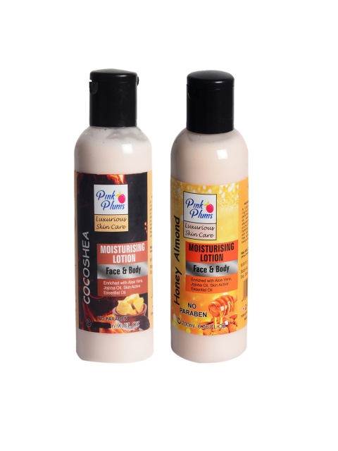 

Pink Plums Set Of 2 Coco shea Almond Body Lotion 200 ml, Multi