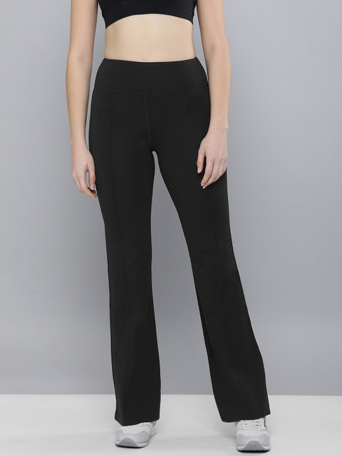 

Skechers Women Black Solid Flared Pintuck Track Pants