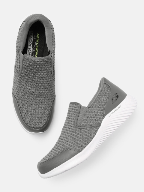 

Skechers Men Charcoal Grey BOUNDER-VERTVILLE Slip-On Sneakers