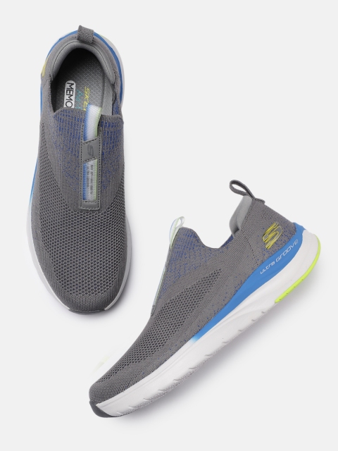 

Skechers Men Grey ULTRA GROOVE - MYRMARK Slip-On Sneakers