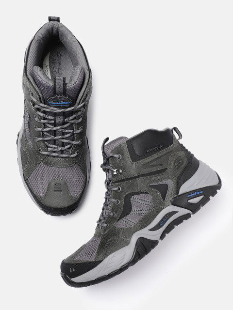 

Skechers Men Charcoal ARCH FIT RECON - PERCIVAL Mid-Top Flat Boots