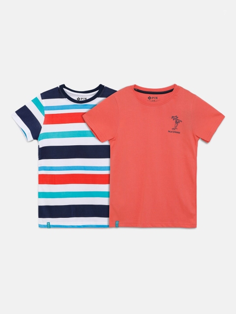 

3PIN Boys Pack of 2 T-shirts, Coral