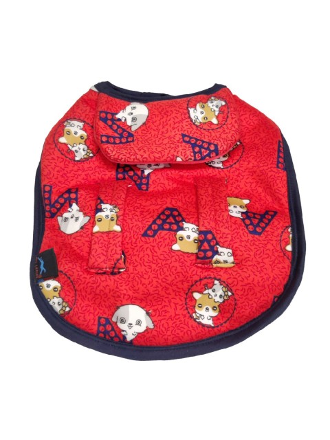 

PETS EMPIRE Red & Blue Printed Dog Jacket