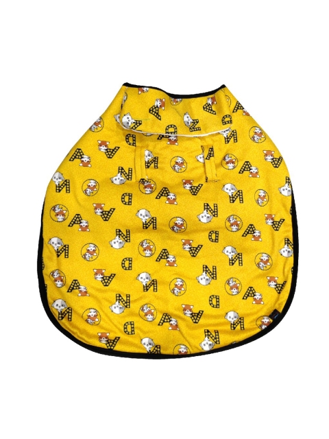 

PETS EMPIRE Yellow & Black Printed Dog Jacket