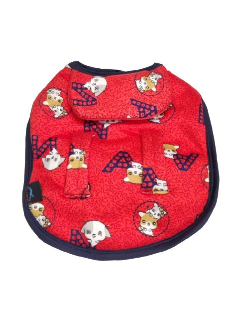 

PETS EMPIRE Red & Blue Printed Dog Jacket