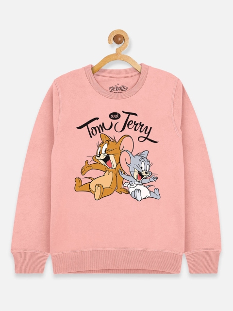

Kids Ville Tom & Jerry Boys Pink Printed Sweatshirt