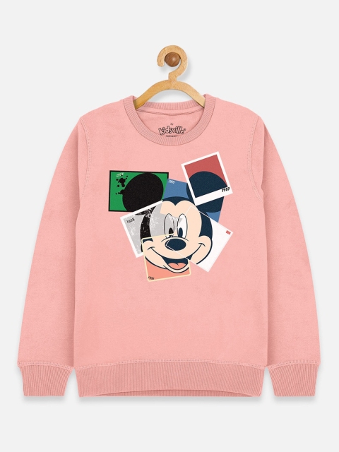 

Kids Ville Mickey & Friends Boys Pink Printed Sweatshirt