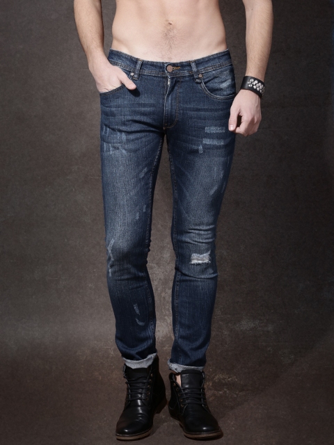 

Roadster Men Blue Skinny Fit Mid-Rise Jeans