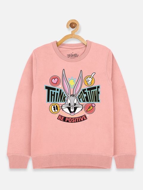 

Kids Ville Boys Pink Looney Tunes Printed Sweatshirt