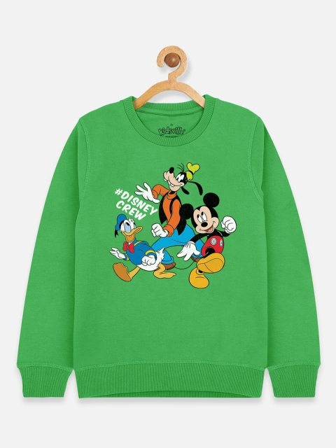 

Kids Ville Boys Green Printed Sweatshirt