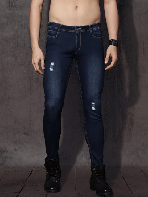 

Roadster Men Blue Skinny Fit Mid-Rise Mildly Distressed Stretchable Jeans