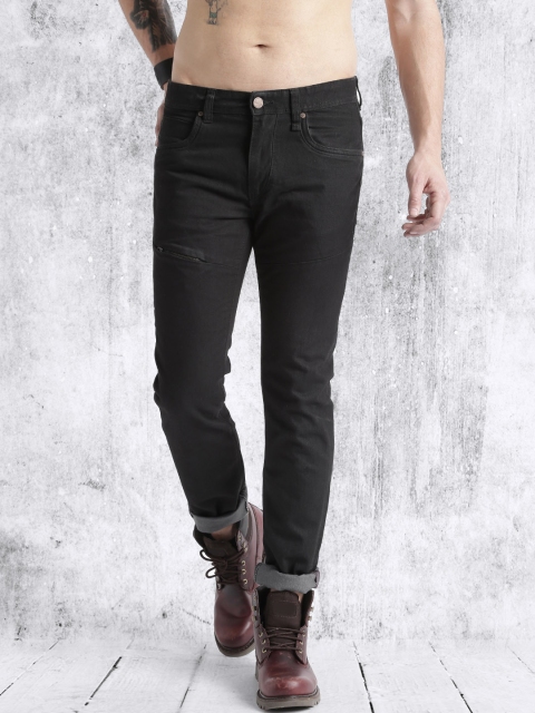

Roadster Men Black Slim Fit Mid-Rise Jeans