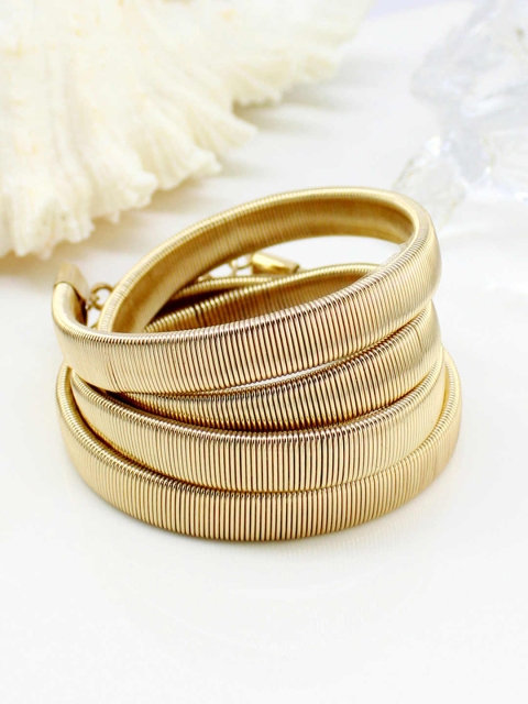 

Runway Ritual Women Gold-Plated Wraparound Bracelet