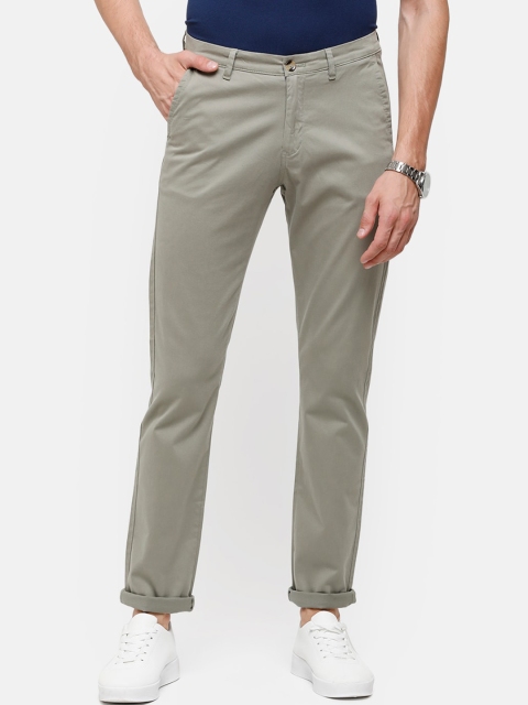 

Double Two Men Olive Green Slim Fit Chinos Trousers