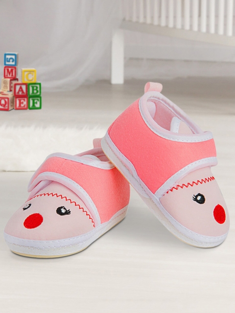 

Baby Moo Infants Kids Pink & White Printed Booties