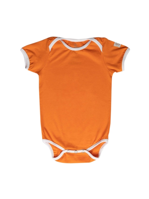 

Cuddles for Cubs Infant Kids Orange Solid Cotton Bodysuit