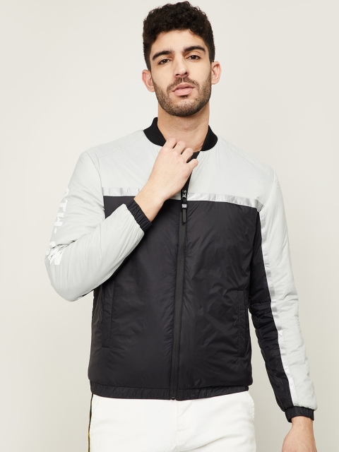 

Bossini Men Silver-Toned Colourblocked Padded Jacket