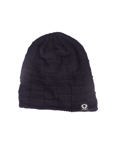 

ELLIS Men Blue Self Designed Beanie Cap