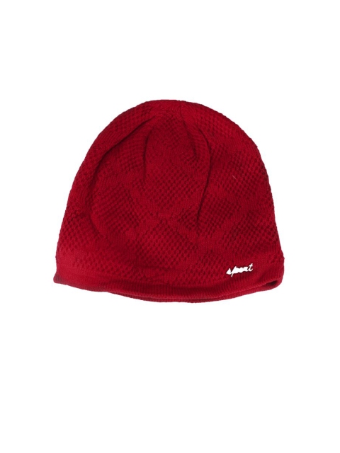 

ELLIS Men Red Self Design Beanie