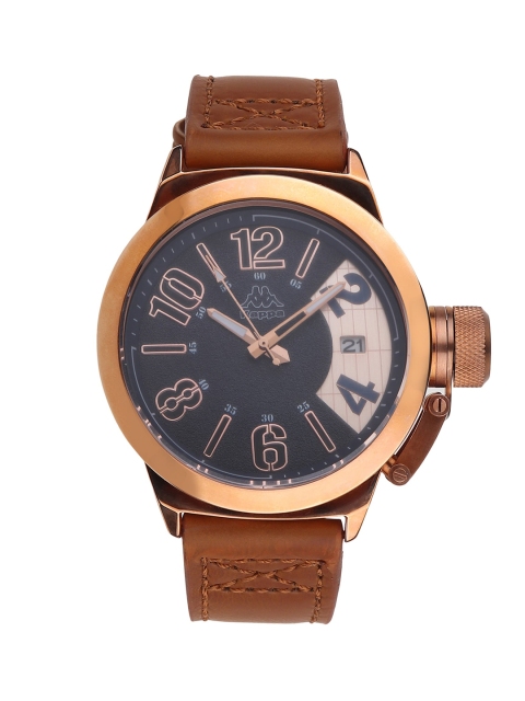 

Kappa Men Blue Dial & Brown Leather Textured Straps Analogue Watch - KP-1421M-E-BR