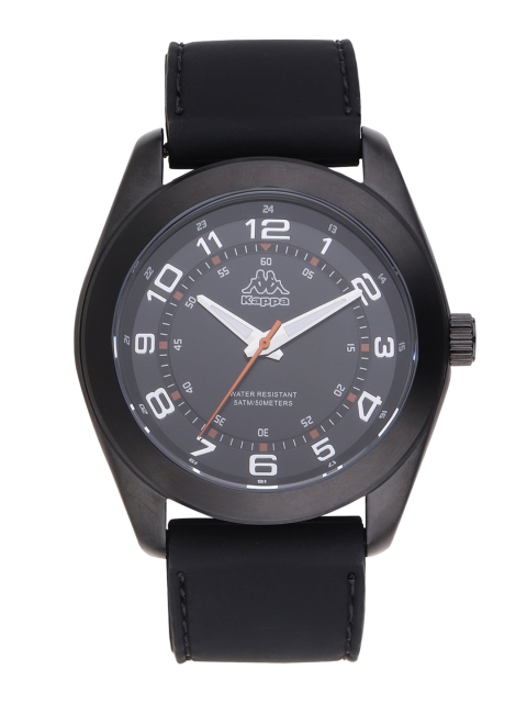 

Kappa Men Black Dial & Black Leather Straps Analogue Watch KP-1432M-A-BK