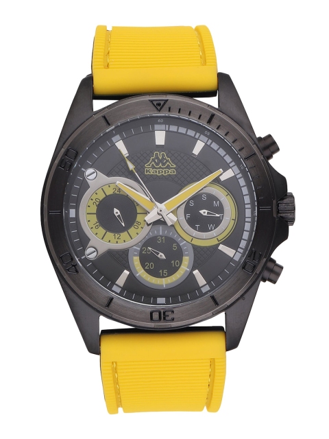 

Kappa Men Black Dial & Yellow Straps Analogue Watch KP-1403M-F-YL