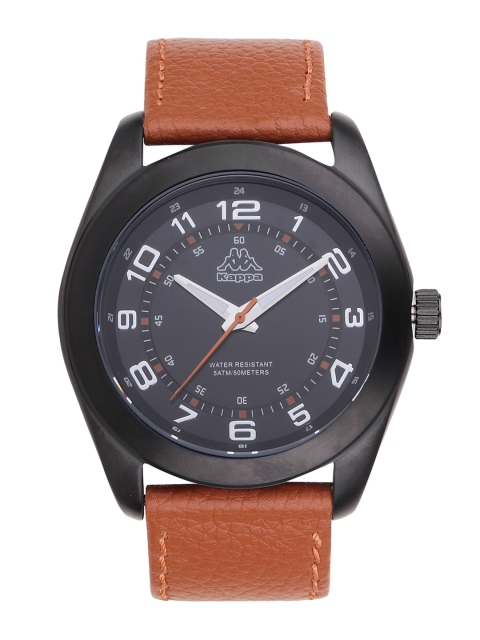 

Kappa Men Black Dial & Brown Leather Straps Analogue Watch KP-1432M-A-BR