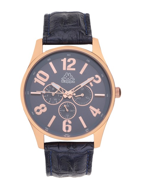 

Kappa Men Blue Skeleton Dial & Blue Leather Textured Straps Analogue Watch