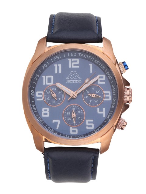 

Kappa Men Blue Dial & Blue Leather Straps Analogue Watch - KP-1429M-D-BL