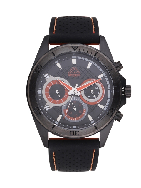 

Kappa Men Black Dial & Orange Straps Analogue Watch KP-1403M-D-BK