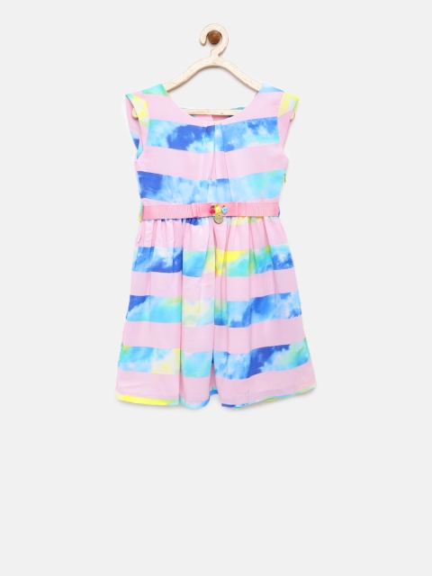 

Peppermint Girls Pink Printed Fit & Flare Dress